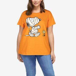Target Women's Snoopy Mummy Plus Size Short Sleeve Graphic T-Shirt Orange 2X